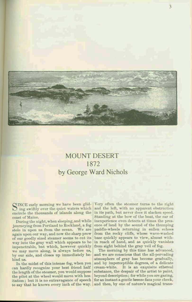Mount Desert, 1872: an early history of the Maine island that is now Acadia National Park. vist0029b